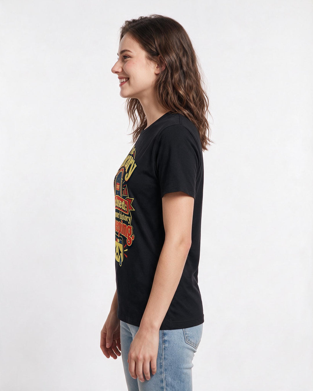 Graduation Black T-Shirt for Women – Everyday Expression Graphic Tee product image 2