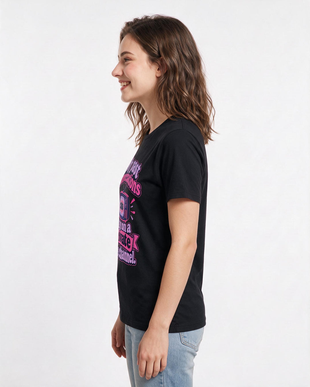 Meme Black T-Shirt for Women – Everyday Expression Graphic Tee product image 2