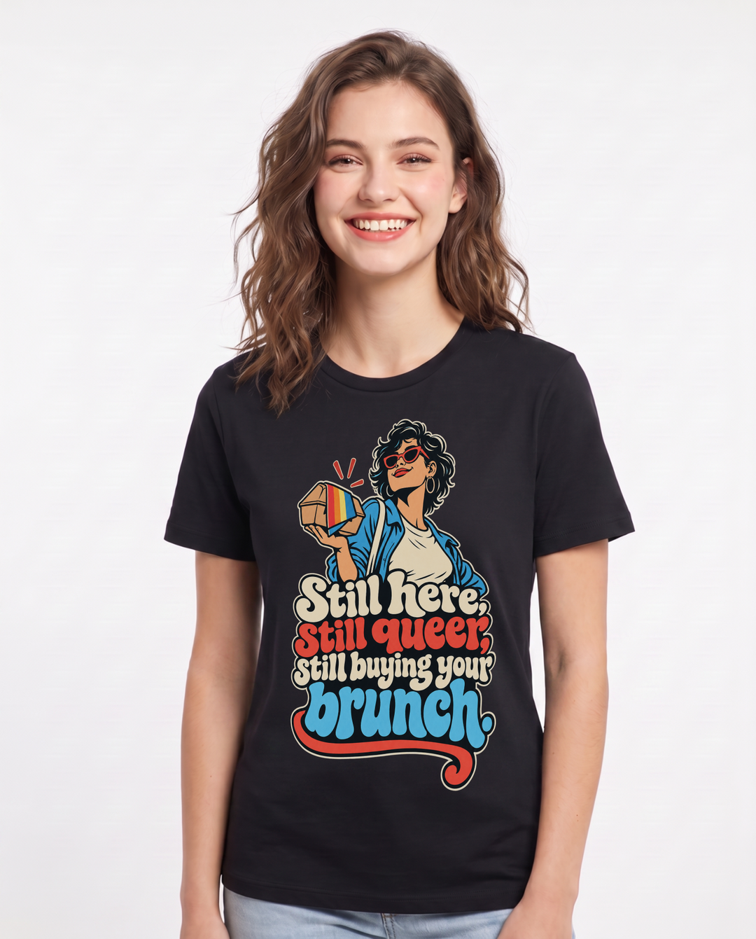 Pride Black T-Shirt for Women – Everyday Expression Graphic Tee product image 3