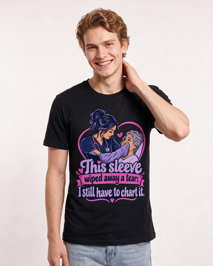 Nurse Black T-Shirt for Men – Nursing Life Graphic Tee product image 1