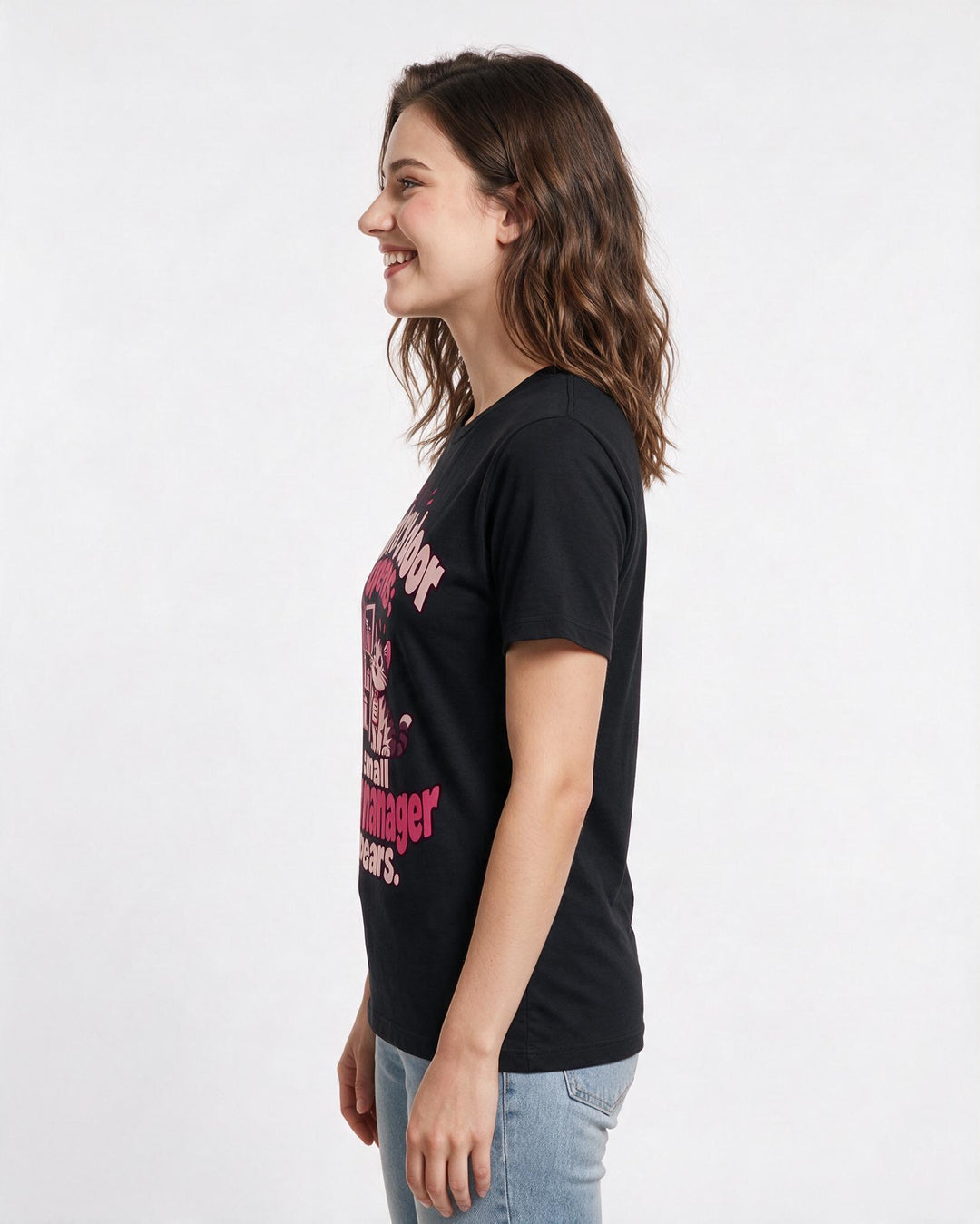 Pet Lover Black T-Shirt for Women – Everyday Expression Graphic Tee product image 2