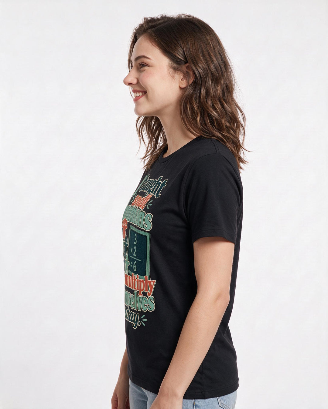 Teacher Black T-Shirt for Women – Everyday Expression Graphic Tee product image 2