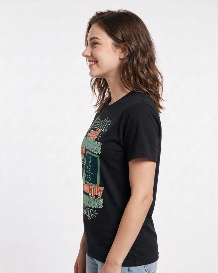 Teacher Black T-Shirt for Women – Everyday Expression Graphic Tee product image 2