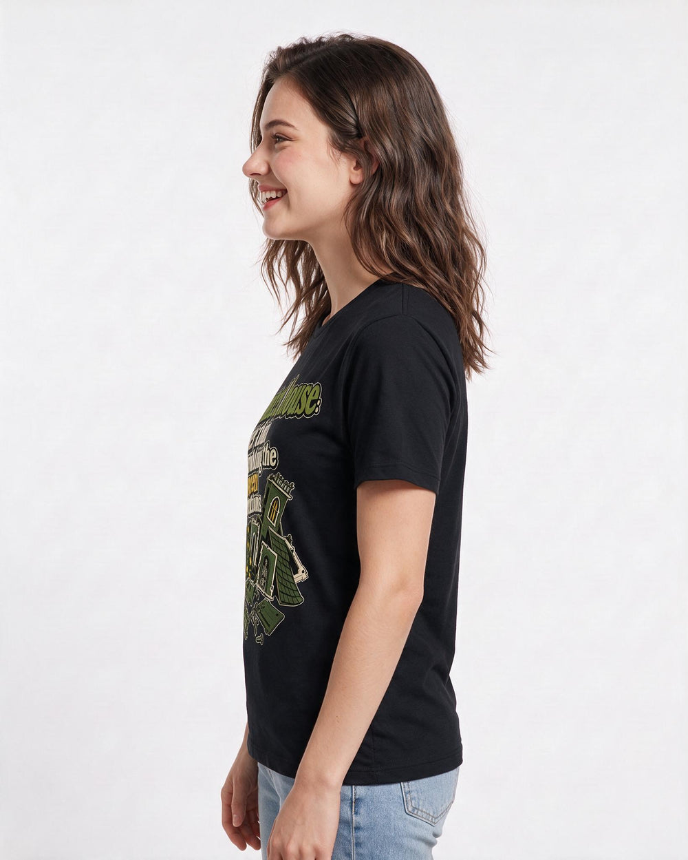 Halloween Black T-Shirt for Women – Halloween Theme Graphic Tee product image 2