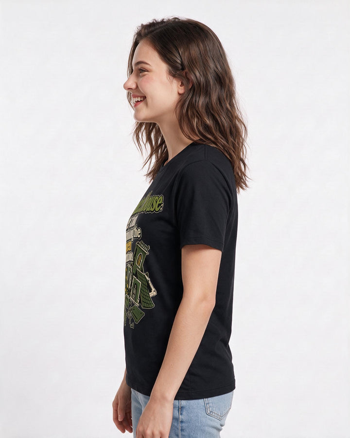 Halloween Black T-Shirt for Women – Halloween Theme Graphic Tee product image 2