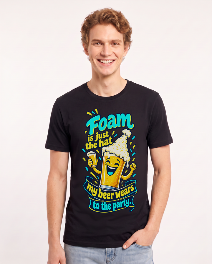 Beer Black T-Shirt for Men – Everyday Expression Graphic Tee product image 3