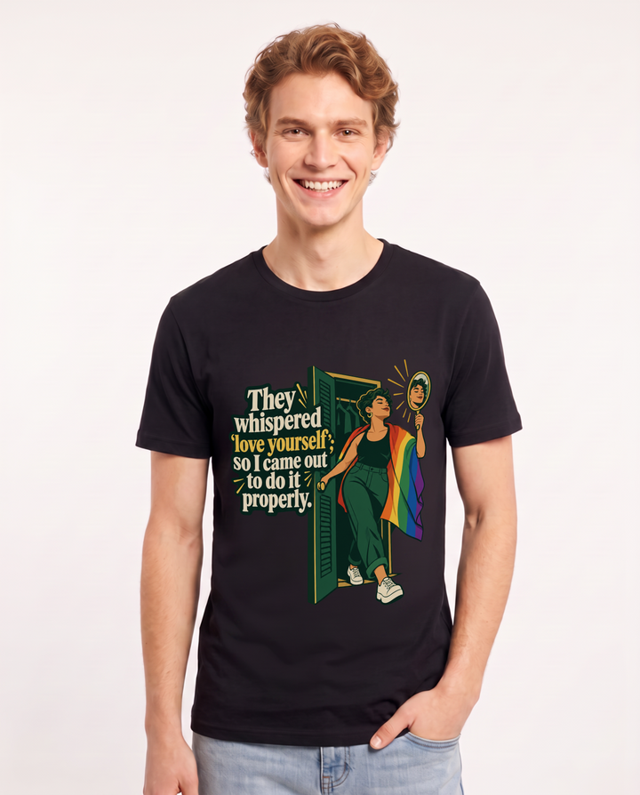 Pride Black T-Shirt for Men – Everyday Expression Graphic Tee product image 3