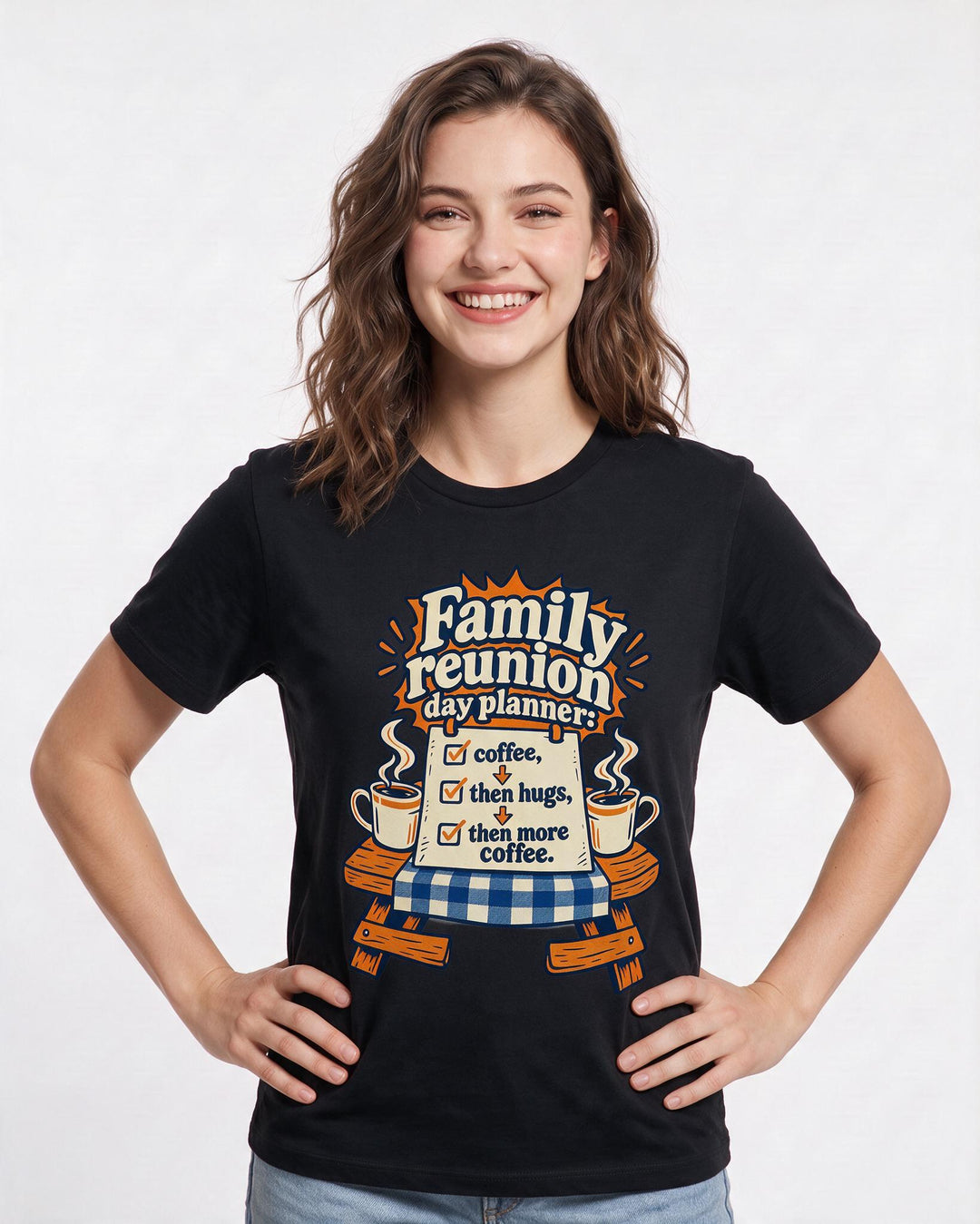 Family Black T-Shirt for Women – Everyday Expression Graphic Tee product image 1