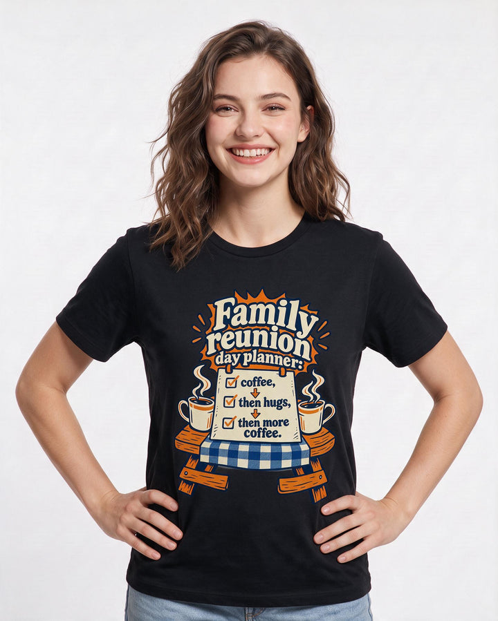 Family Black T-Shirt for Women – Everyday Expression Graphic Tee product image 1
