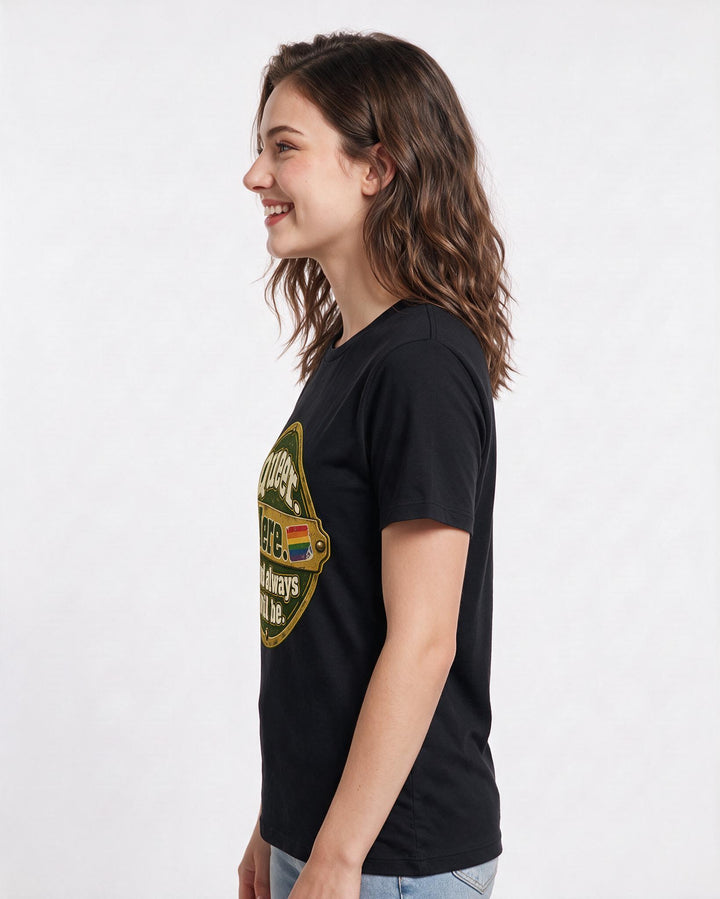 Pride Black T-Shirt for Women – Everyday Expression Graphic Tee product image 2