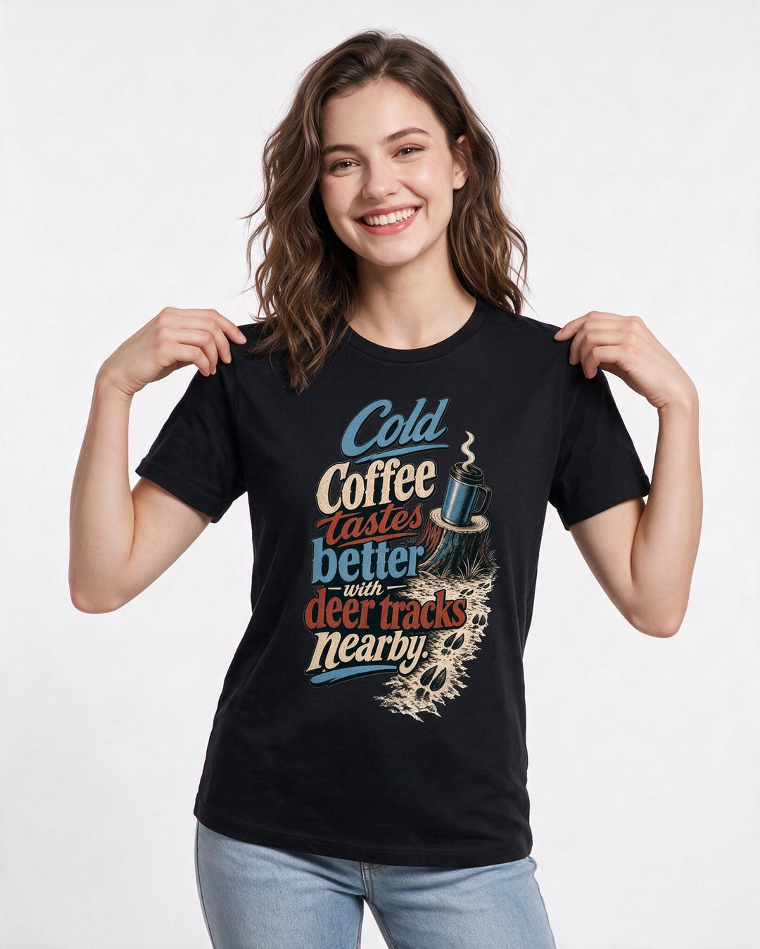 Hunting Black T-Shirt for Women – Everyday Expression Graphic Tee product image 1