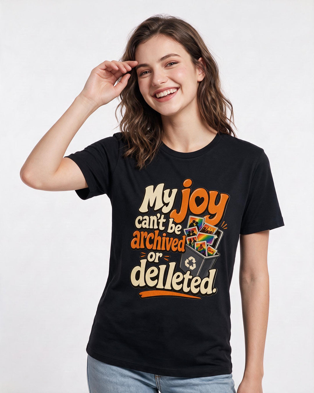Pride Black T-Shirt for Women – Everyday Expression Graphic Tee product image 1