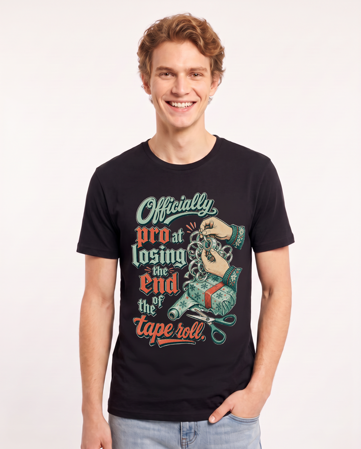 Christmas Black T-Shirt for Men – Holiday Theme Graphic Tee product image 3