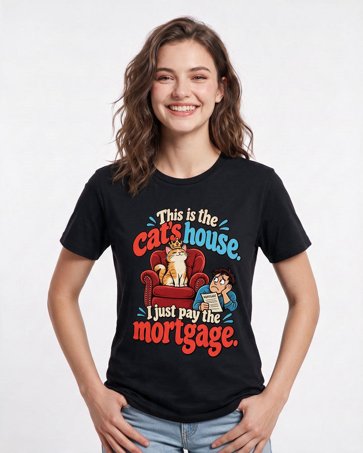 Cat Lover Black T-Shirt for Women – Everyday Expression Graphic Tee product image 1