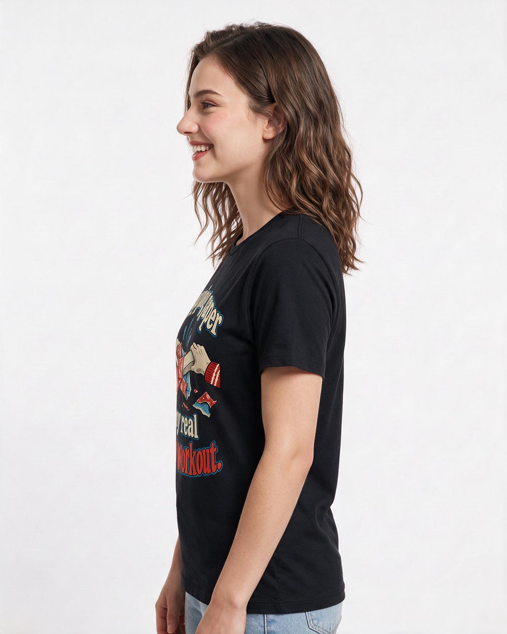 Christmas Black T-Shirt for Women – Holiday Theme Graphic Tee product image 2