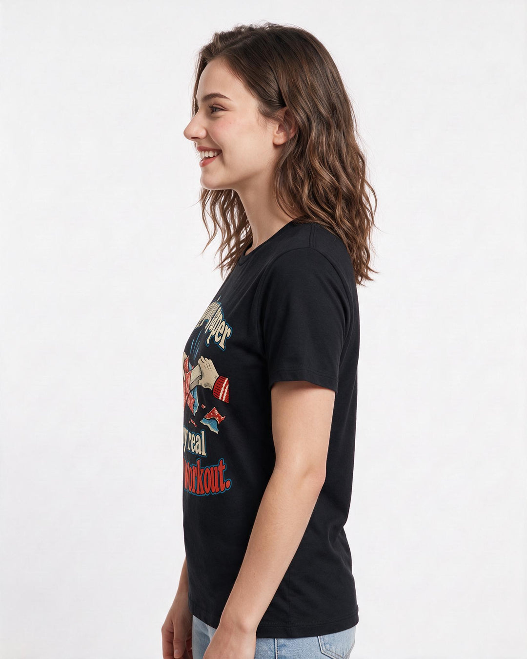 Christmas Black T-Shirt for Women – Holiday Theme Graphic Tee product image 2