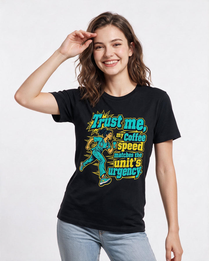 Nurse Black T-Shirt for Women – Nursing Life Graphic Tee product image 1