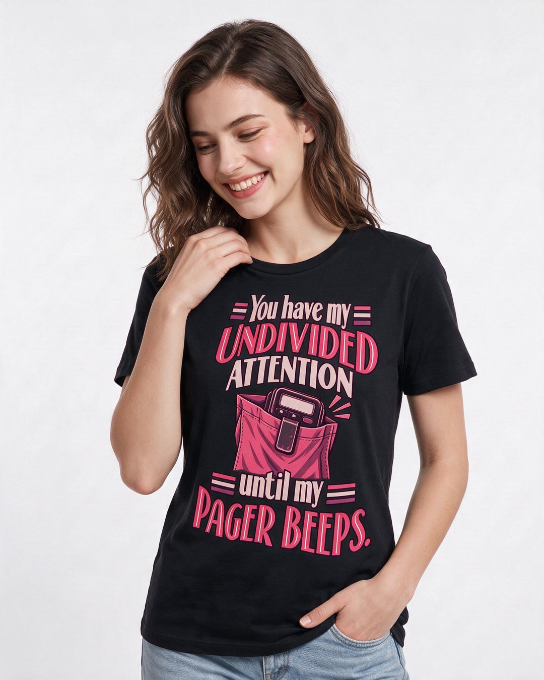 Nurse Black T-Shirt for Women – Nursing Life Graphic Tee product image 1