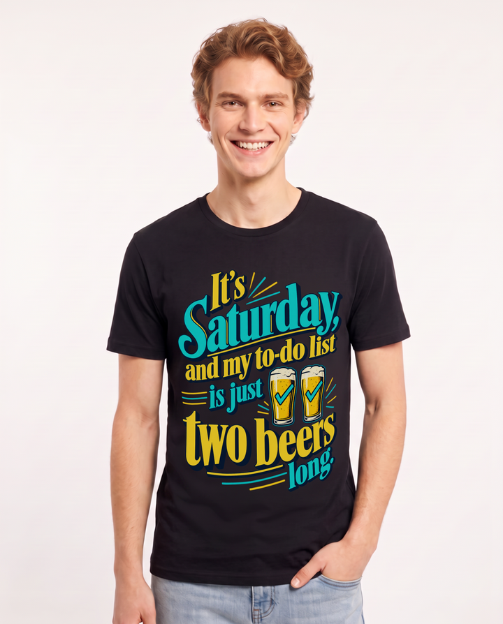 Beer Black T-Shirt for Men – Everyday Expression Graphic Tee product image 3
