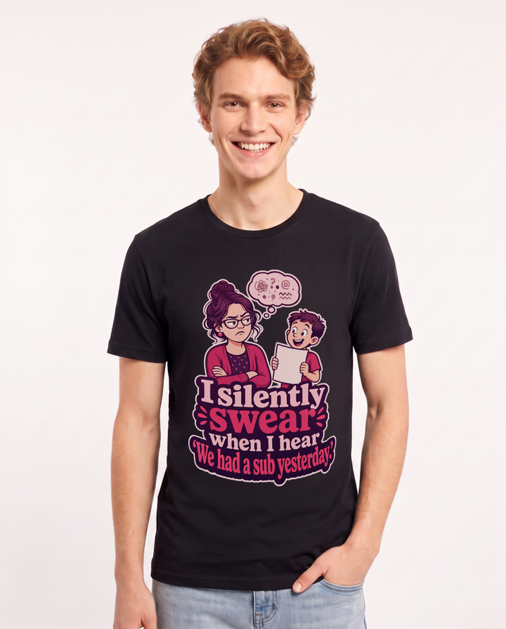 Teacher Black T-Shirt for Men – Everyday Expression Graphic Tee product image 3