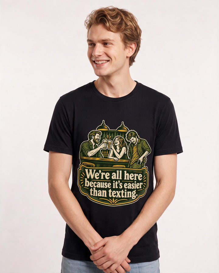 Beer Black T-Shirt for Men – Everyday Expression Graphic Tee product image 1