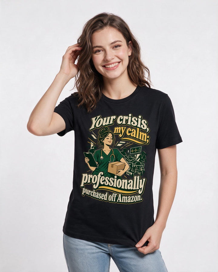 Nurse Black T-Shirt for Women – Nursing Life Graphic Tee product image 1