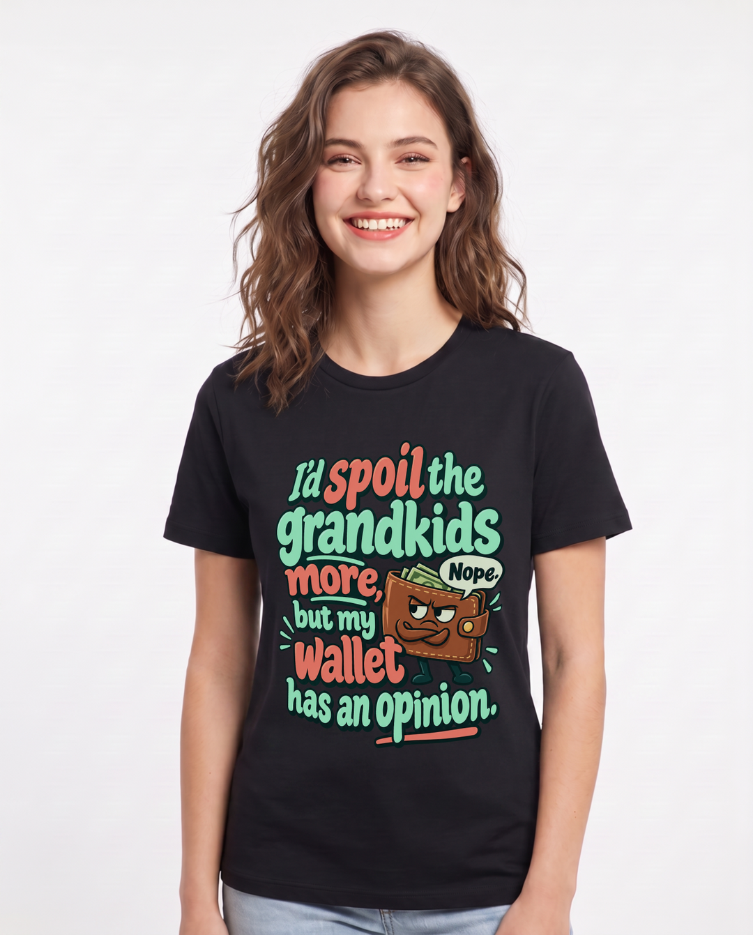Grandparent Black T-Shirt for Women – Everyday Expression Graphic Tee product image 3