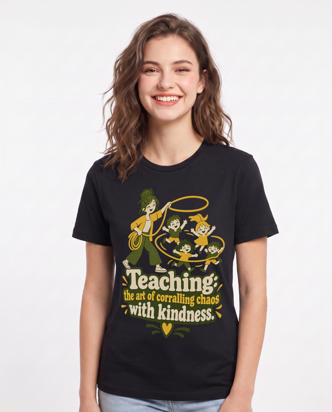 Teacher Black T-Shirt for Women – Everyday Expression Graphic Tee product image 3