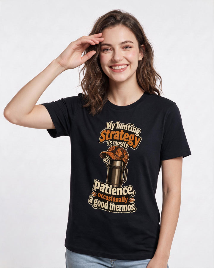 Hunting Black T-Shirt for Women – Everyday Expression Graphic Tee product image 1