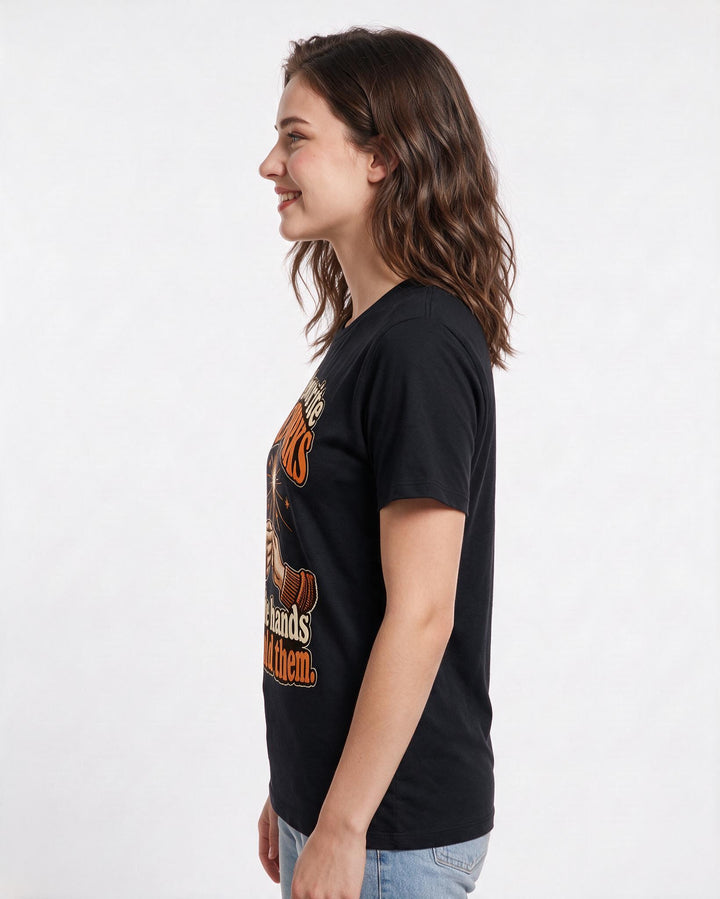 Patriotic Black T-Shirt for Women – Everyday Expression Graphic Tee product image 2