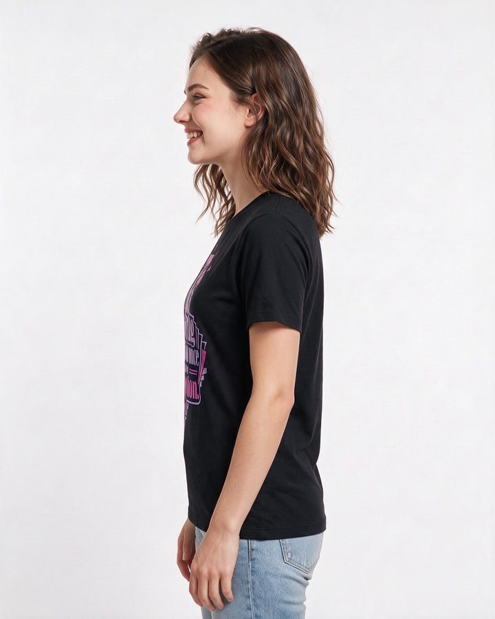 Neurodiversity Black T-Shirt for Women – Everyday Expression Graphic Tee product image 2