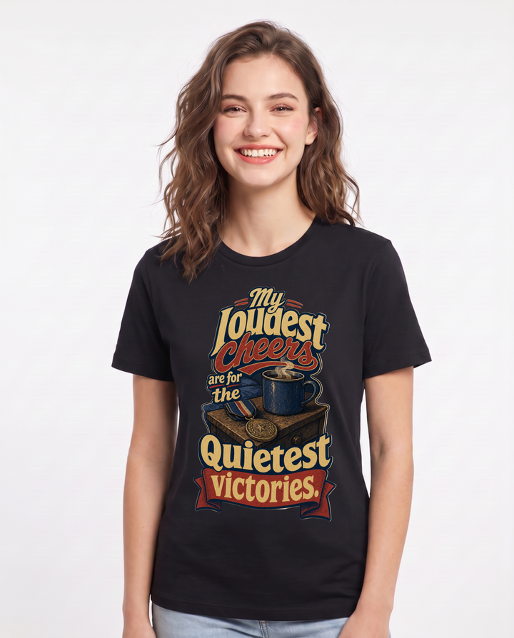 Veteran Black T-Shirt for Women – Everyday Expression Graphic Tee product image 3