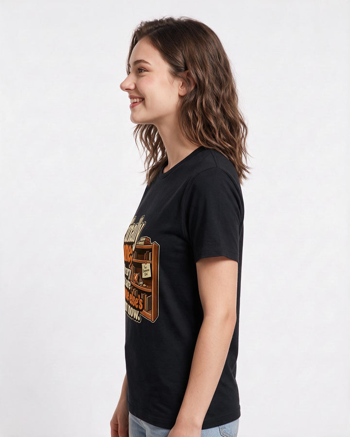 Graduation Black T-Shirt for Women – Everyday Expression Graphic Tee product image 2