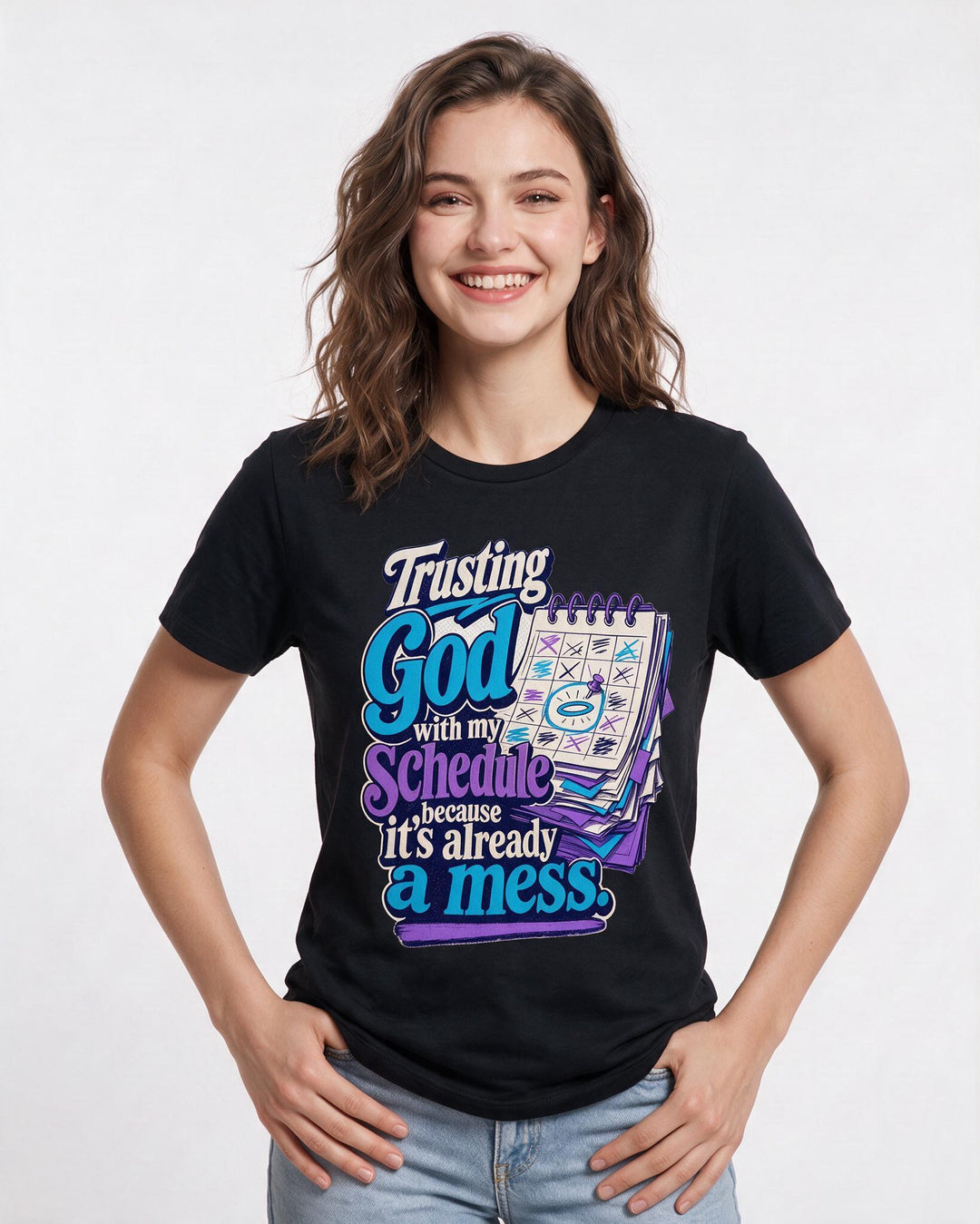 Christian Faith Black T-Shirt for Women – Everyday Expression Graphic Tee product image 1