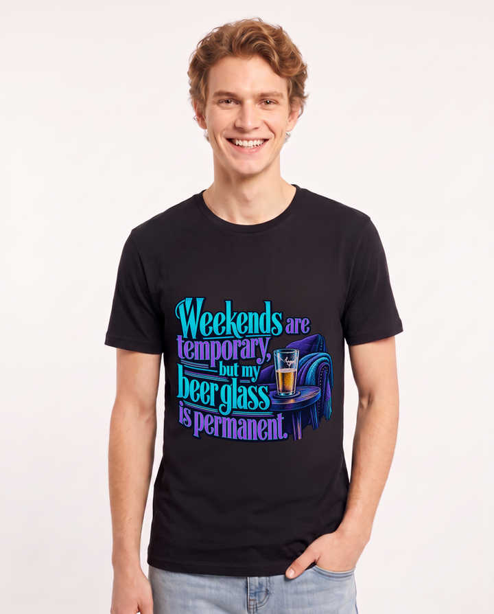 Beer Black T-Shirt for Men – Everyday Expression Graphic Tee product image 3