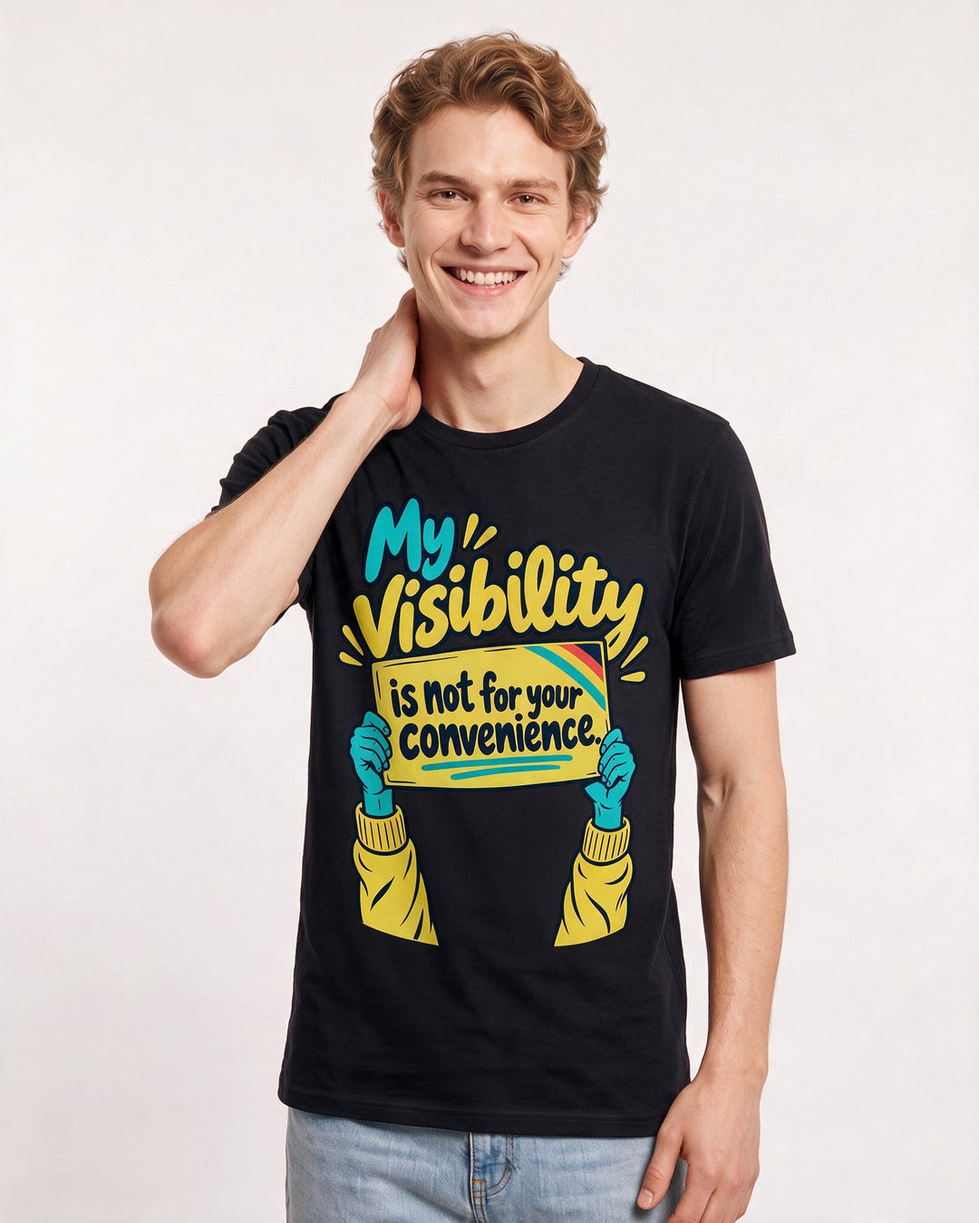 Pride Black T-Shirt for Men – Everyday Expression Graphic Tee product image 1