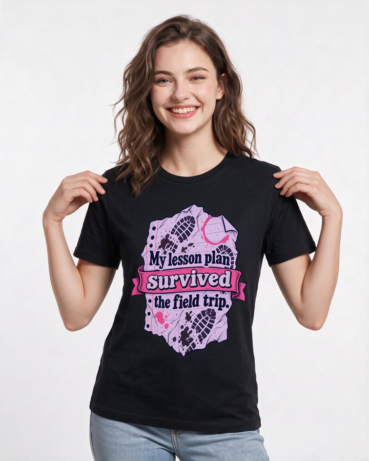 Teacher Black T-Shirt for Women – Everyday Expression Graphic Tee product image 1
