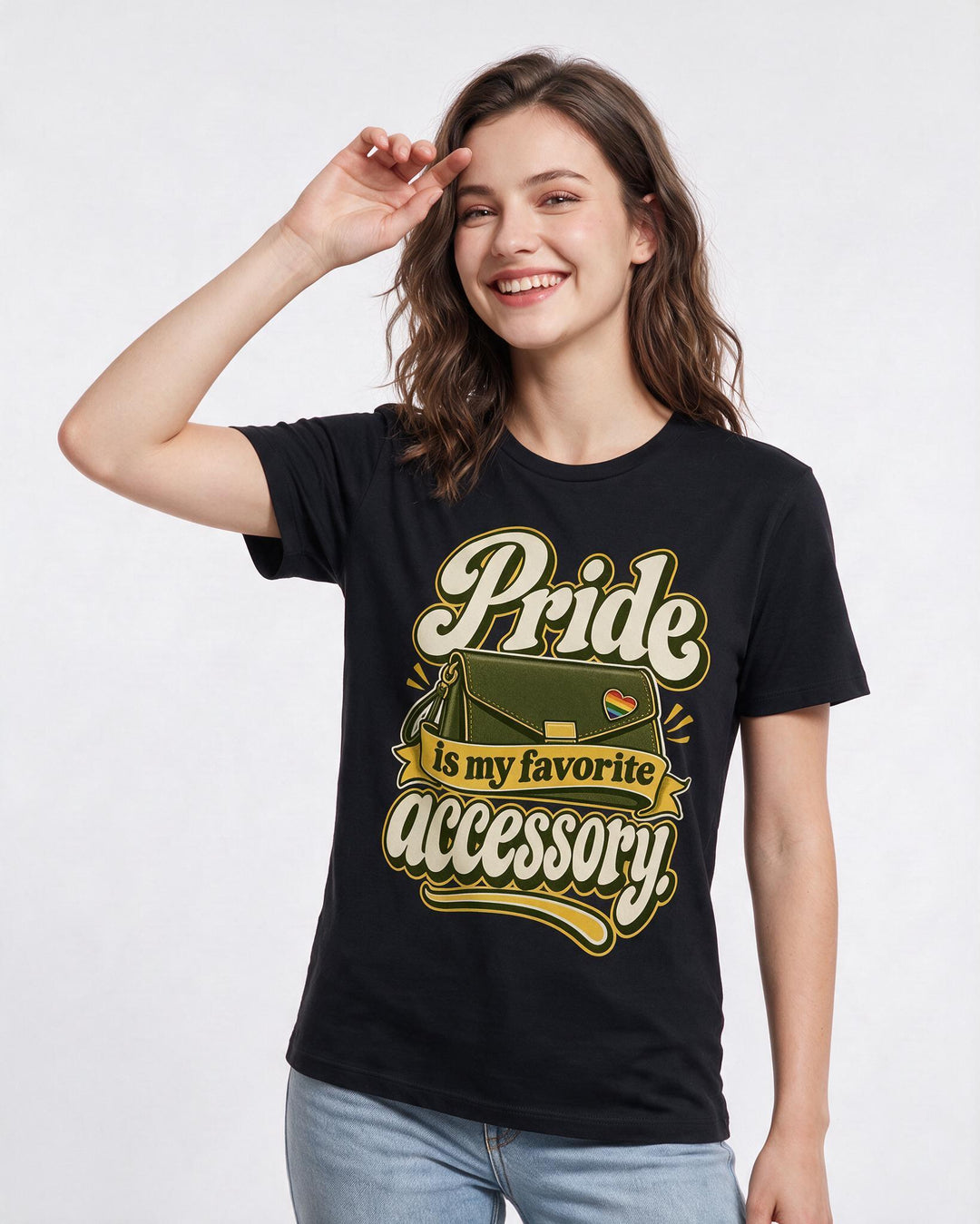 Pride Black T-Shirt for Women – Everyday Expression Graphic Tee product image 1