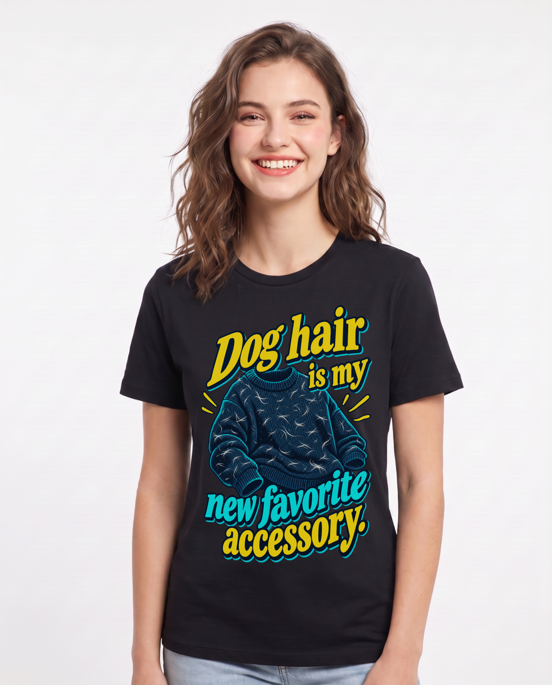 Dog Lover Black T-Shirt for Women – Everyday Expression Graphic Tee product image 3