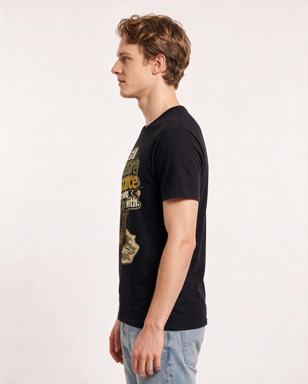 Veteran Men's Black T-Shirt – I still measure distance by who I served with. product image 2