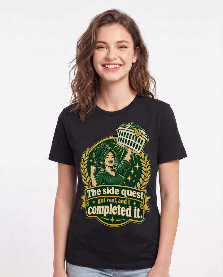 Gaming Black T-Shirt for Women – Game Night Graphic Tee product image 3