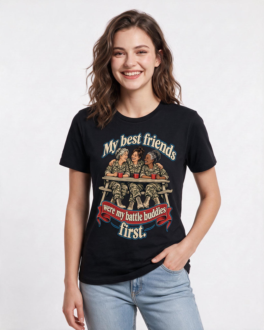 Veteran Black T-Shirt for Women – Everyday Expression Graphic Tee product image 1