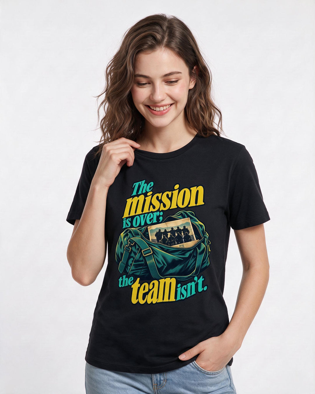 Veteran Black T-Shirt for Women – Everyday Expression Graphic Tee product image 1