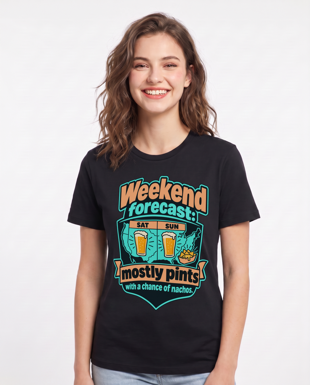 Beer Black T-Shirt for Women – Everyday Expression Graphic Tee product image 3