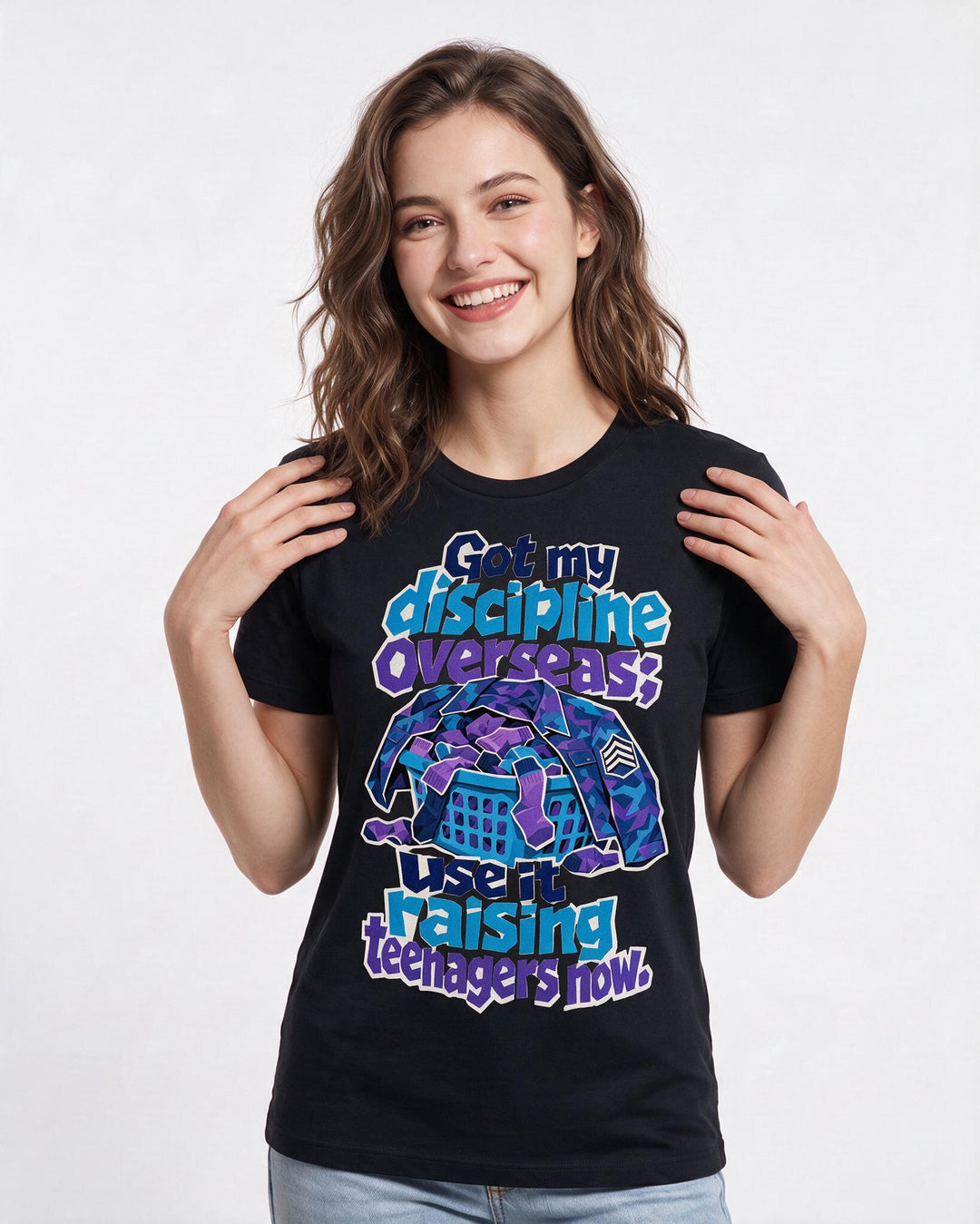 Veteran Black T-Shirt for Women – Everyday Expression Graphic Tee product image 3