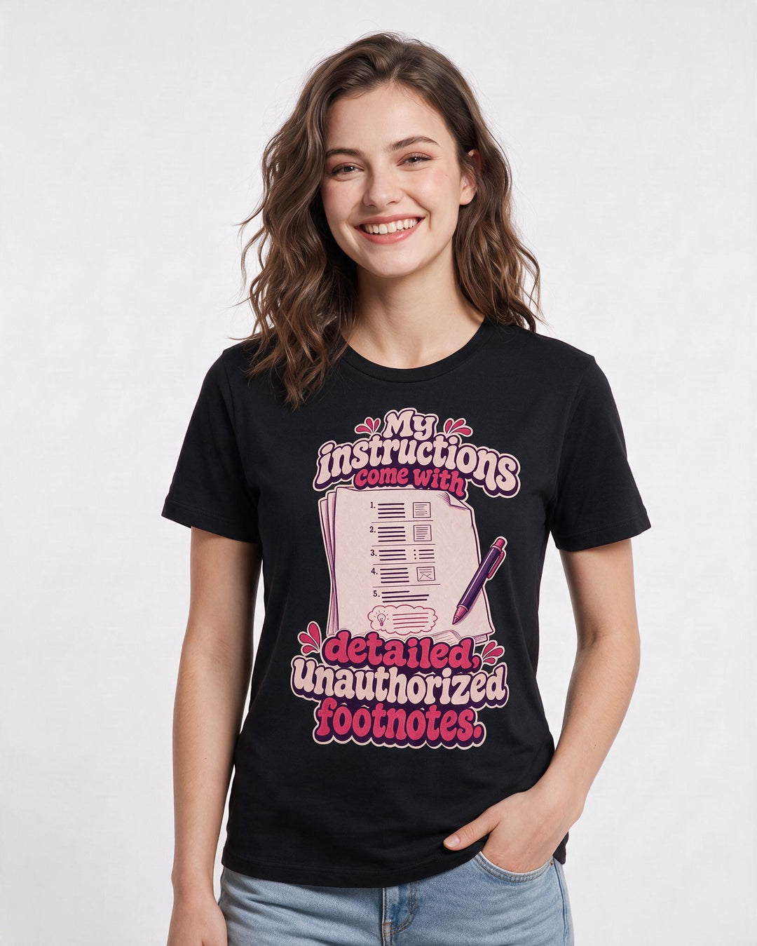 Neurodiversity Black T-Shirt for Women – Everyday Expression Graphic Tee product image 3