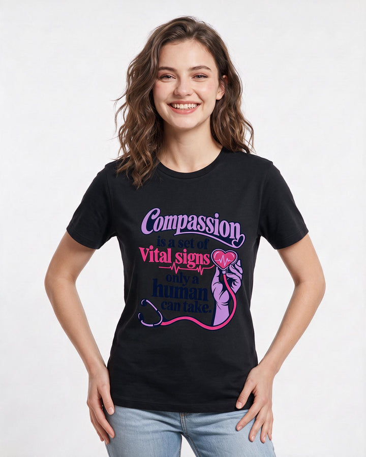 Nurse Black T-Shirt for Women – Nursing Life Graphic Tee product image 1
