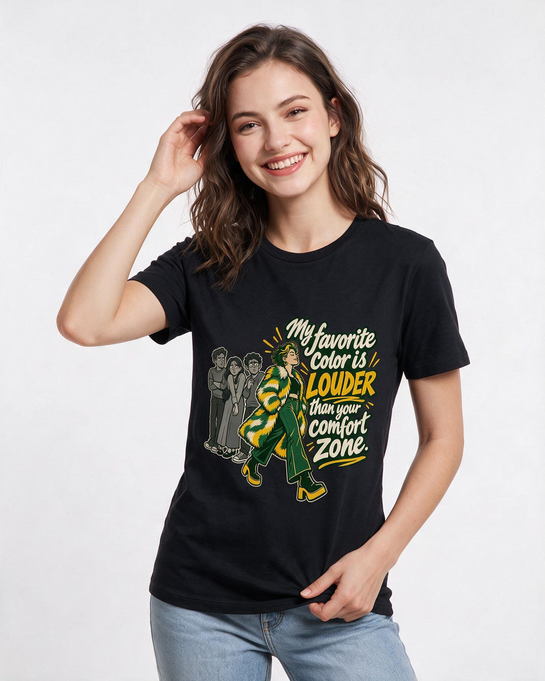 Pride Black T-Shirt for Women – Everyday Expression Graphic Tee product image 1