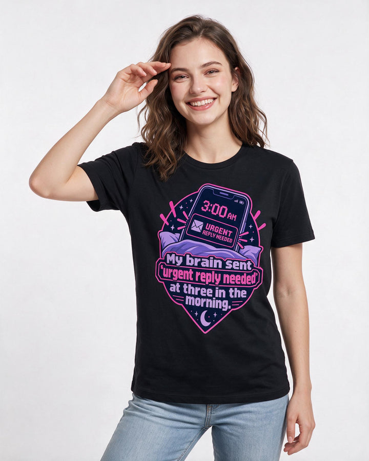 Meme Black T-Shirt for Women – Everyday Expression Graphic Tee product image 1