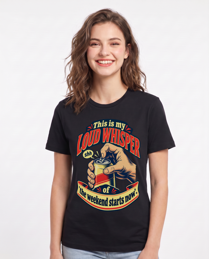 Beer Black T-Shirt for Women – Everyday Expression Graphic Tee product image 3